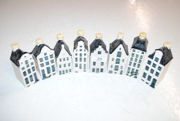 A collection of eight Bols KLM house decanters and
