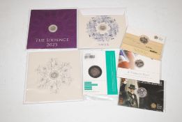 Three silver sixpences 2022, 2023 and 2024; an 189