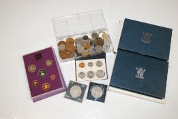 A box of coinage to include Royal Mint United Kingdom proof coin collection 1984; a 1993 United
