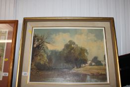 Jon Peaty, oil on board landscape study contained