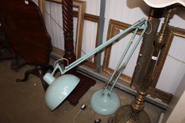 An Angle Poise style standard lamp