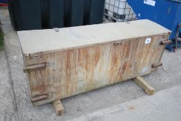2m wide stainless steel tool box.
