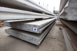 2x prestressed concrete panels: 2x 145mm x 5000mm