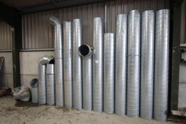 Large quantity of c.360mm spiral extraction ductin