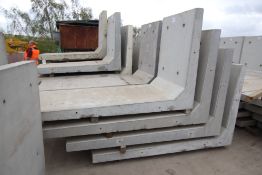 4x 2.4m L-Store retaining wall sections. B-Grade.