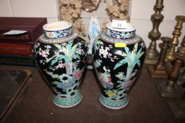 A pair of 19th Century Japanese famille rose patte