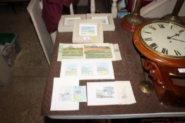 A small collection of local watercolours, some dat