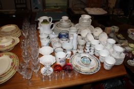 A collection of various tea and dinnerware to incl