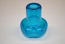 A Riihimaen Lasi Runar Engblom blue glass vase 17c