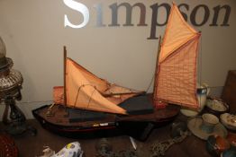 A scratch built model of an East Coast sailing bar
