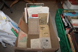 A box of miscellaneous ephemera, maps etc. to include The Lowestoft Guide, By a Lady, 1812;
