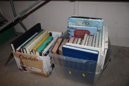 Two boxes of miscellaneous books