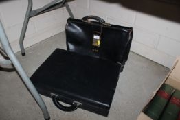 A Harrods briefcase and a Kenneth Cole, New York, briefcase