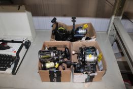A quantity of various fishing reels to include Dai