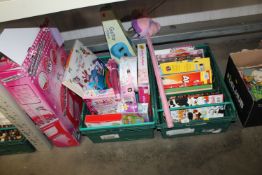 Two boxes containing various annuals, children's g