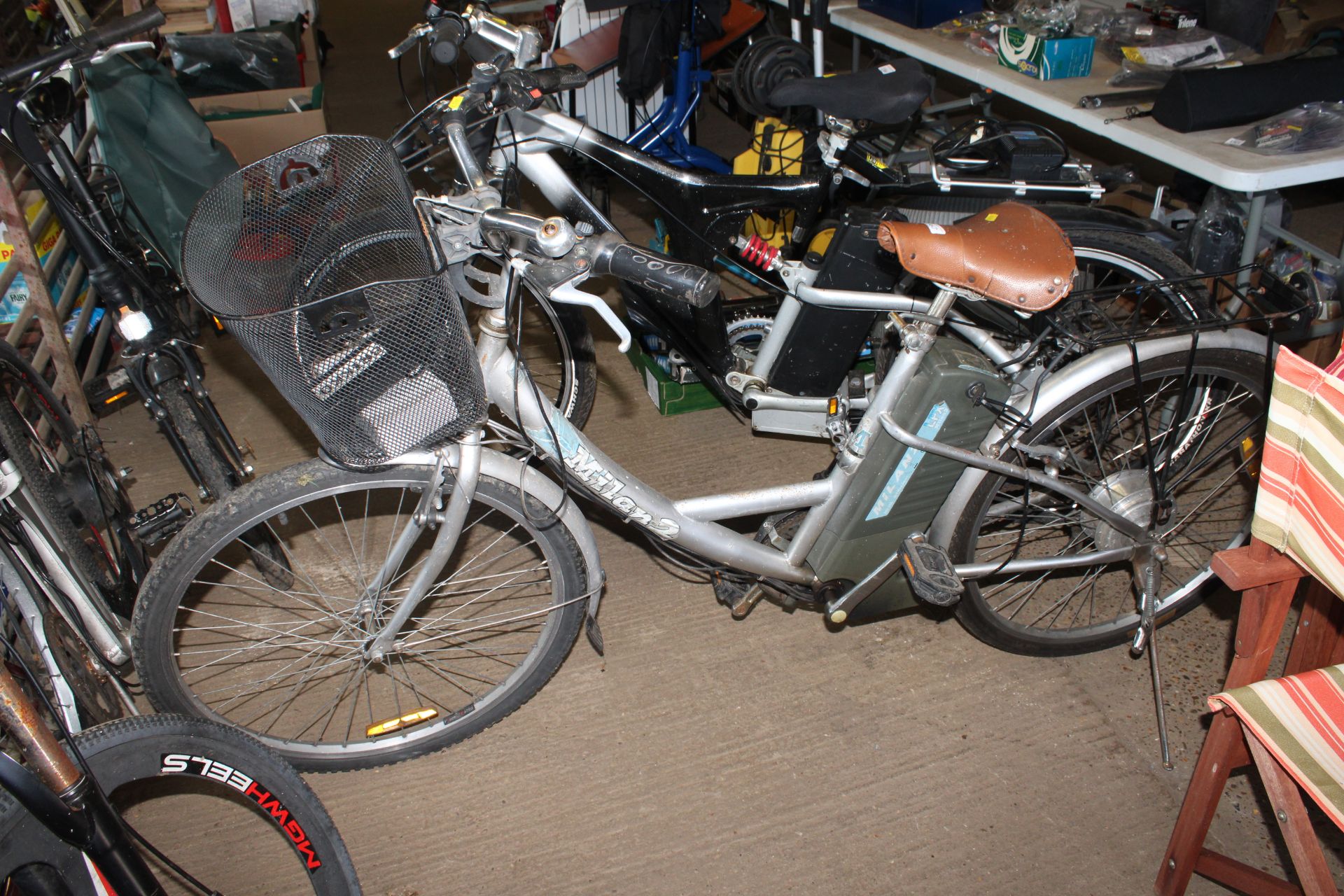 A Milan 2 electric bike with charger