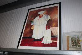Jennifer Garant, framed and glazed print 'Fat chef