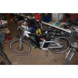 An electric bike with dual suspension with a charg