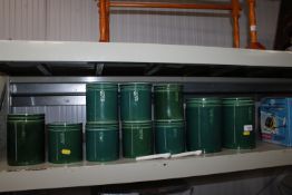 A quantity of Habitat 'Elves' green salt and flour storage jars