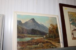 W Wilson, framed oil on canvas study depicting a m