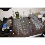 A quantity of miscellaneous table glassware includ