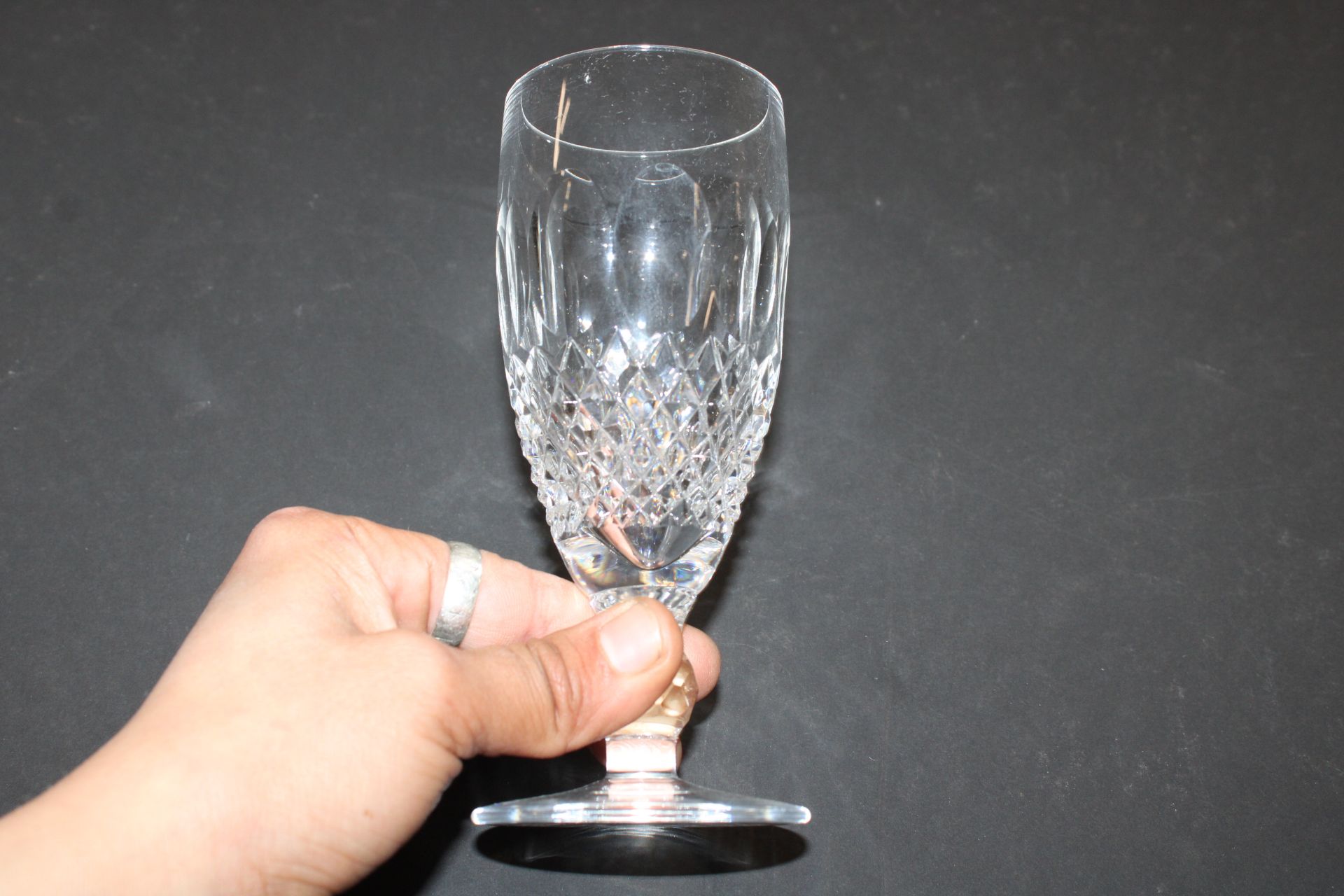 Nine Waterford glass 'Colleen' pattern short stemmed wine glasses; four matching port glasses; three - Image 4 of 22