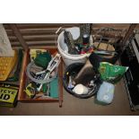 A collection of various household items; garden re