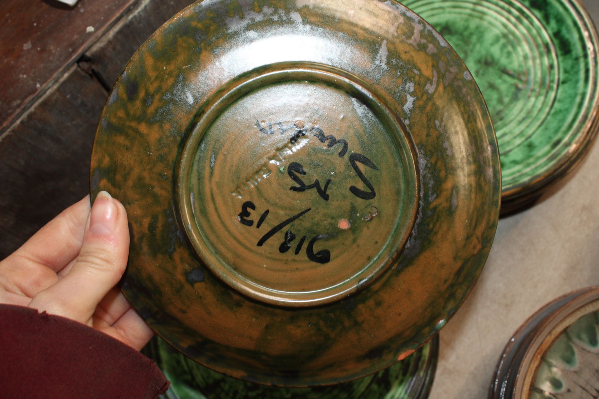 A quantity of Gosta Lothman pottery tea ware and a - Image 12 of 12