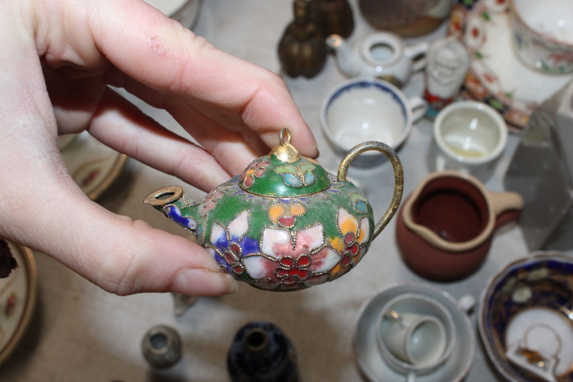 A quantity of various decorative china to include Portmeirion teapots; a G. H. Richards pottery - Image 10 of 11