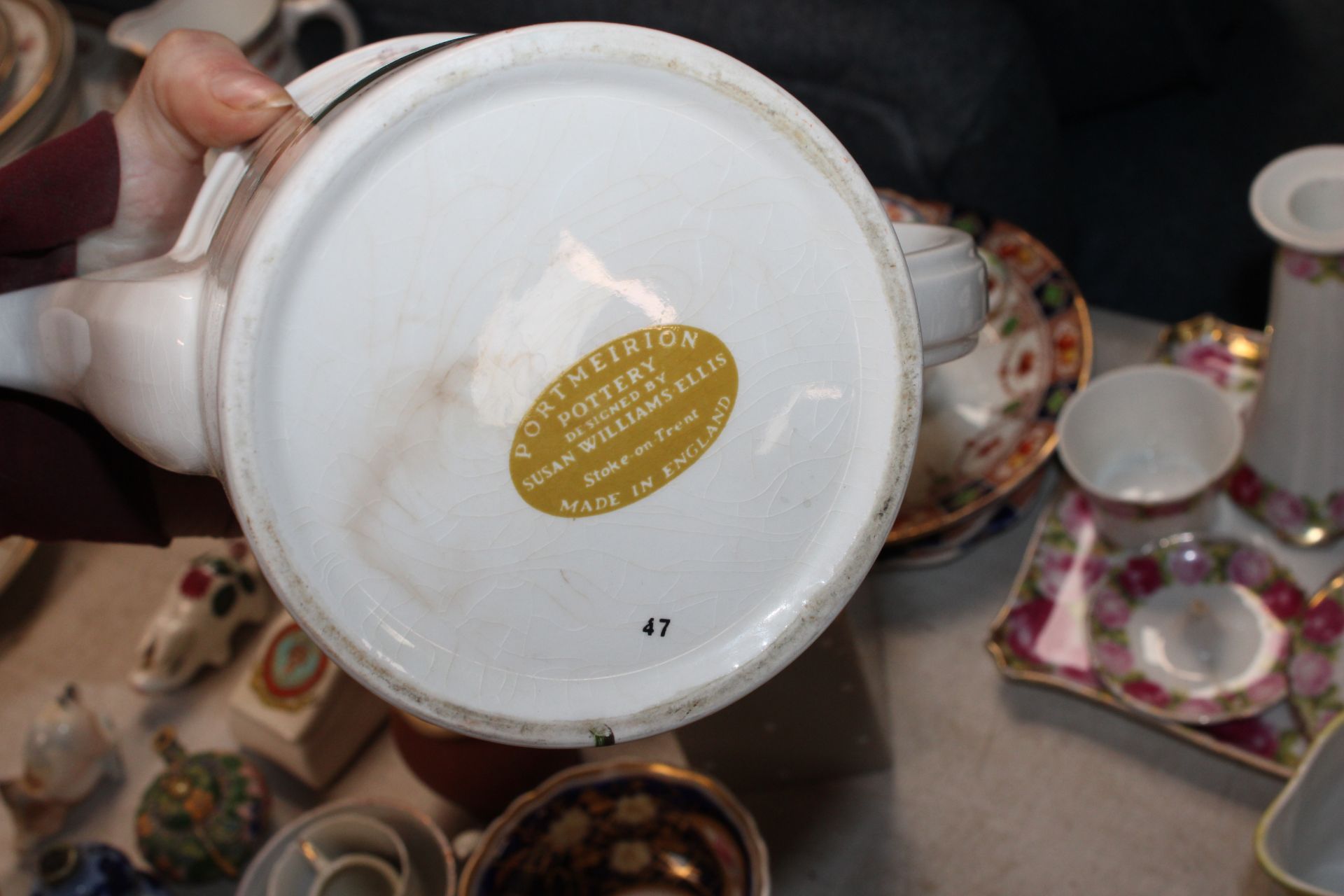 A quantity of various decorative china to include Portmeirion teapots; a G. H. Richards pottery - Image 7 of 11