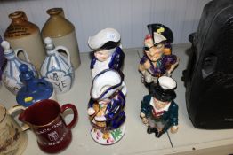 Four Toby jugs to include 'Roy Kirkham' etc.