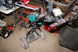 An S1 Pro Motocaddy golf trolley, lacking battery