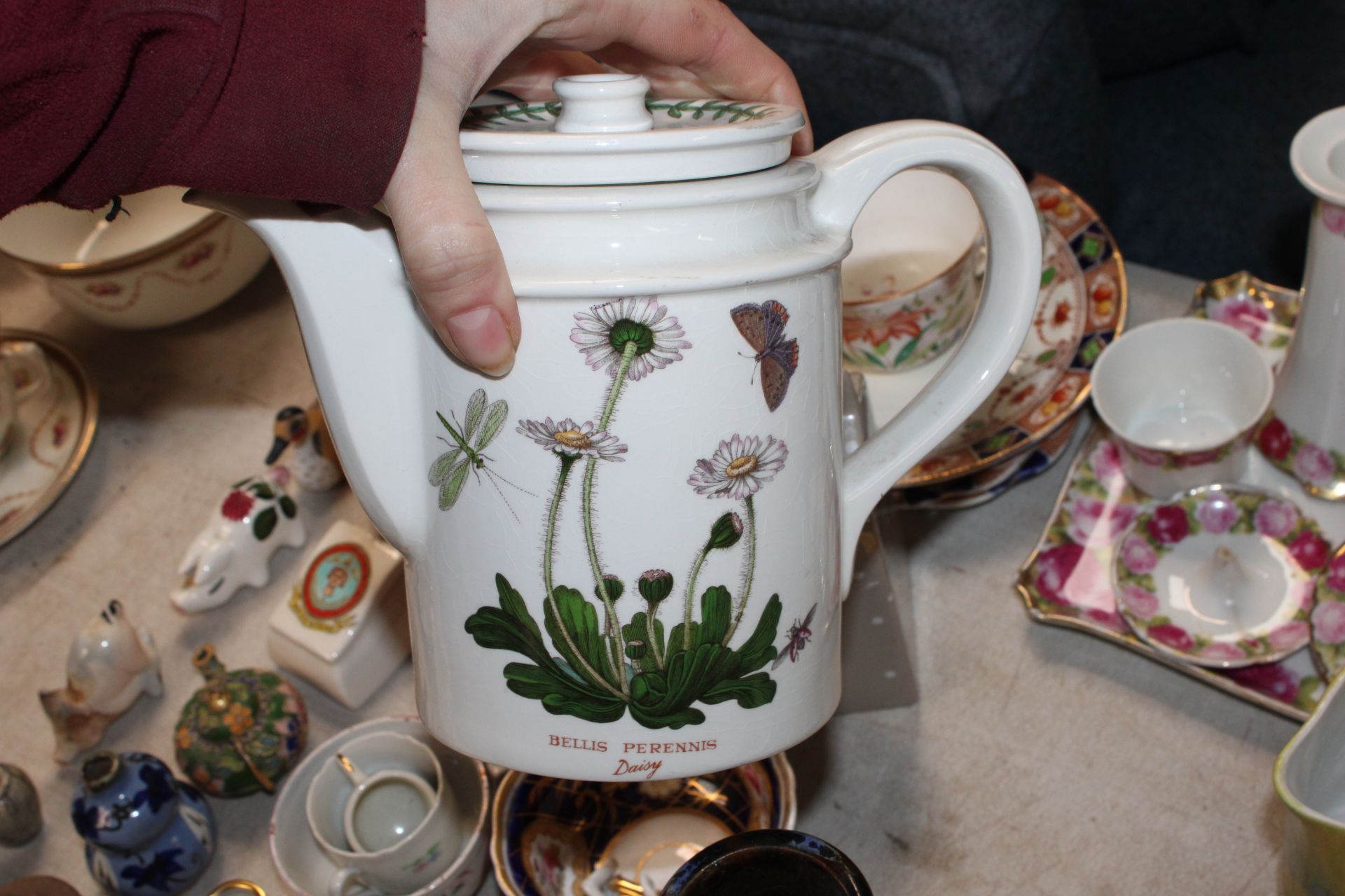 A quantity of various decorative china to include Portmeirion teapots; a G. H. Richards pottery - Image 6 of 11