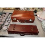 A Rev Pavon leather case containing a set of eight