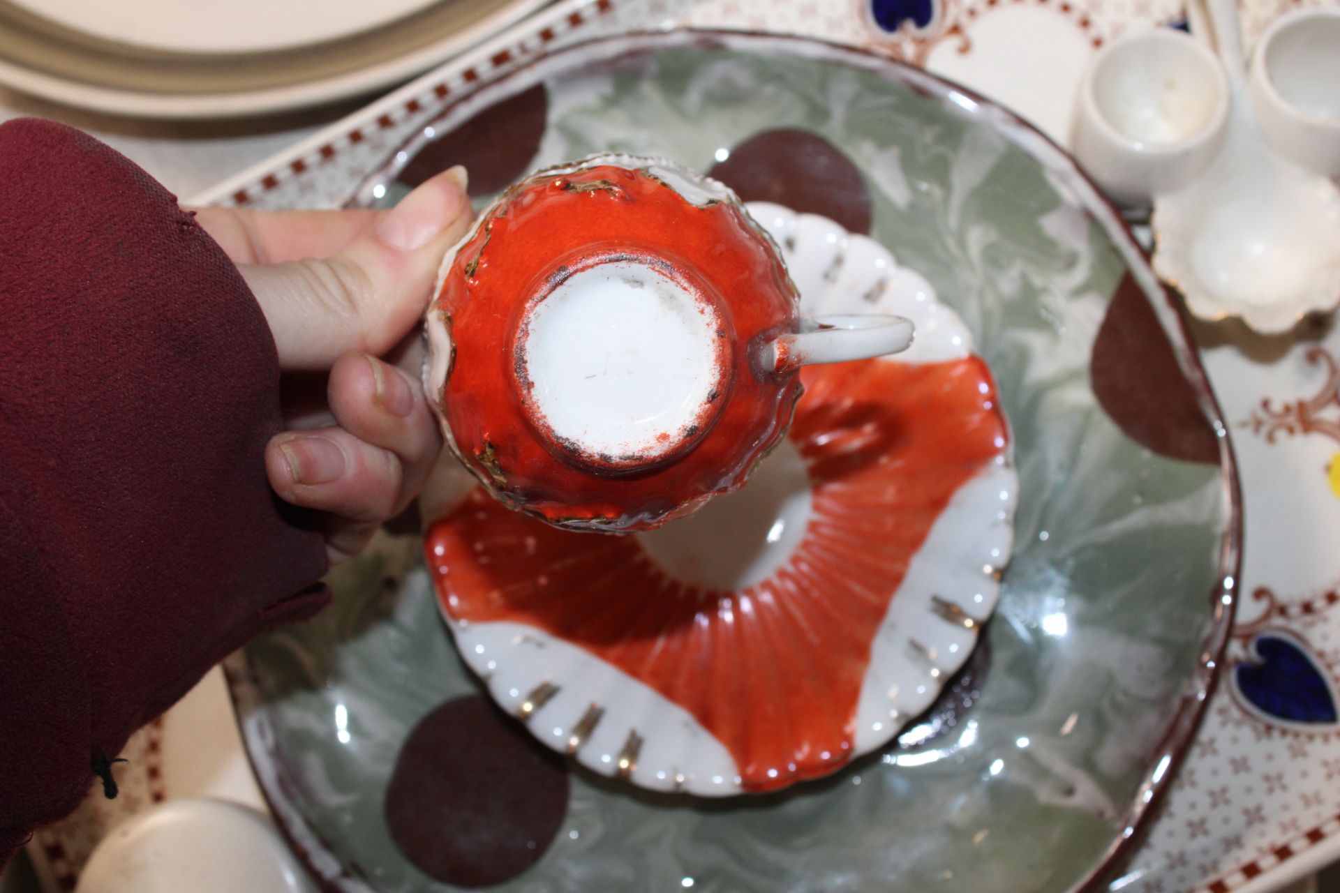 A quantity of various decorative china to include Portmeirion teapots; a G. H. Richards pottery - Image 3 of 11