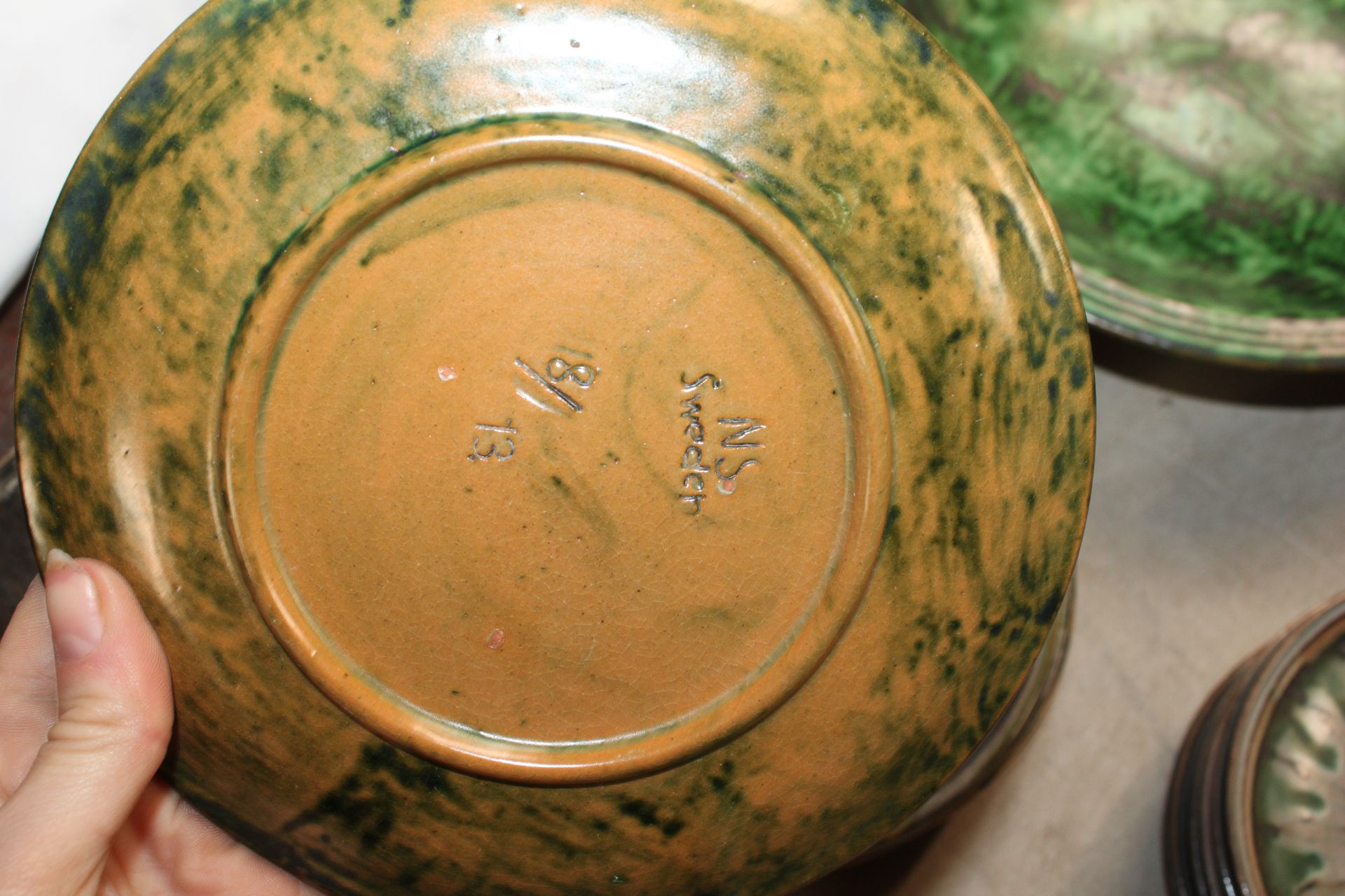 A quantity of Gosta Lothman pottery tea ware and a - Image 11 of 12