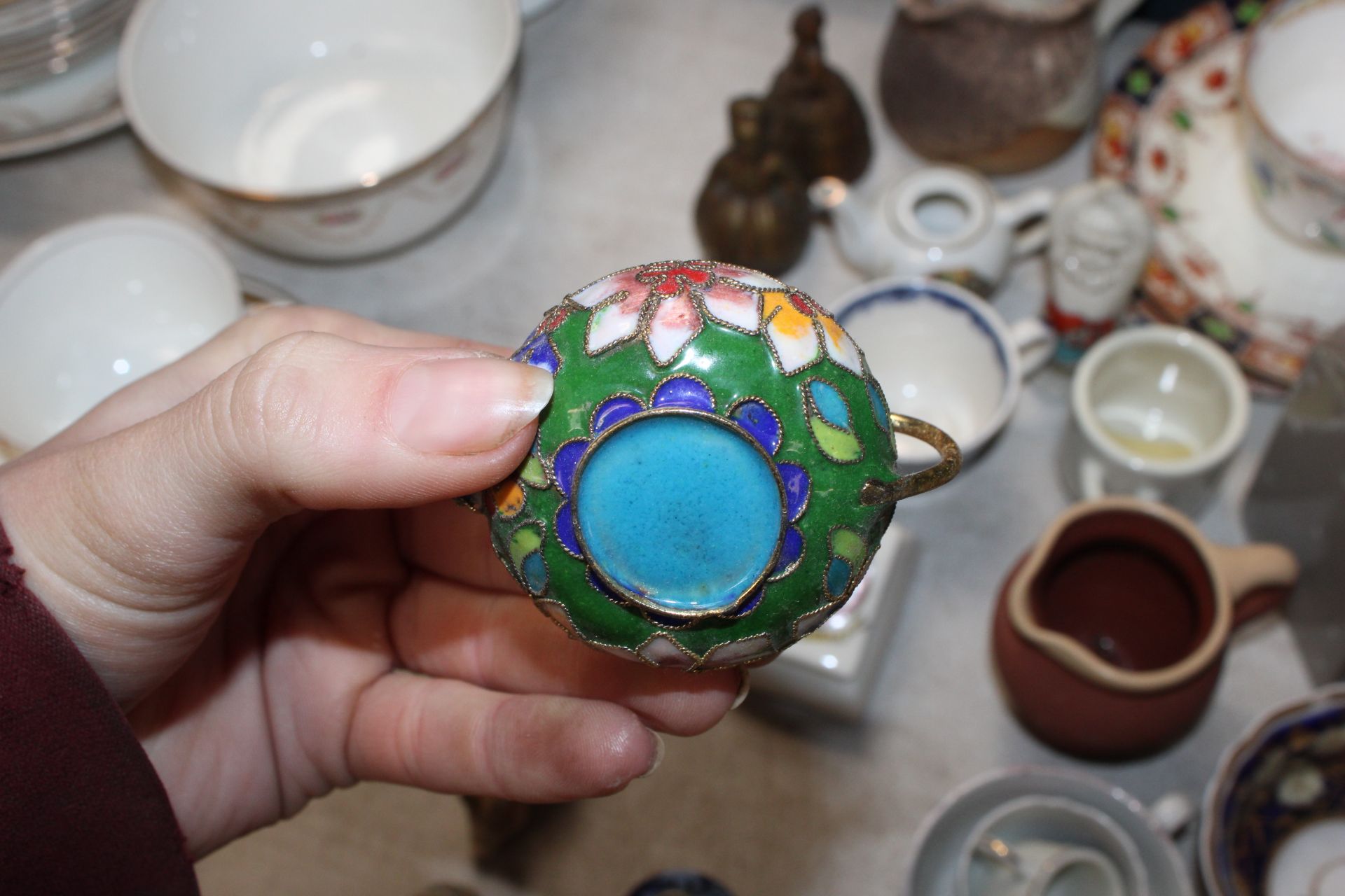 A quantity of various decorative china to include Portmeirion teapots; a G. H. Richards pottery - Image 11 of 11