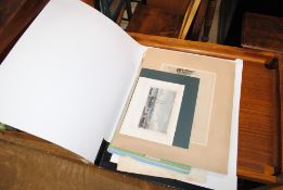 A folder of mostly 19th Century prints and engravi