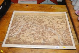 A coloured print 'Paris et Ses Monuments'