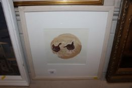 Tessa Newcomb, monoprint 'Chickens' information ve