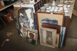 A quantity of various abstract studies; prints etc