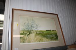 Jeremy King, pencil signed limited edition colour print depicting cows grazing, 56/200