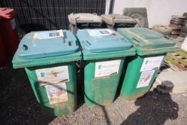 3x Wheelie bins. V