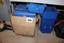 Various parts bins. V