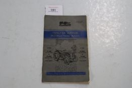 Ferguson TE tractor instruction book.