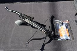 Crossbow & bolts. This item can only be purchased by someone over the age of 18 and ID