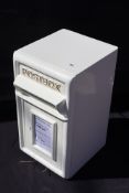 White postbox (270mm deep). V