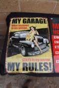 Large metal sign. V
