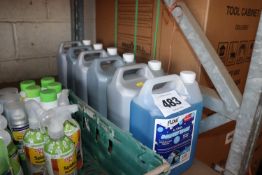 5L screen wash and 25L commercial bleach. For sale
