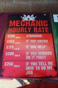 Large metal sign. V